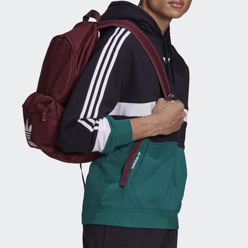 adidas Originals Men's SPRT US FT OH Colorblock Pullover Hoodie Black Green GJ6718
