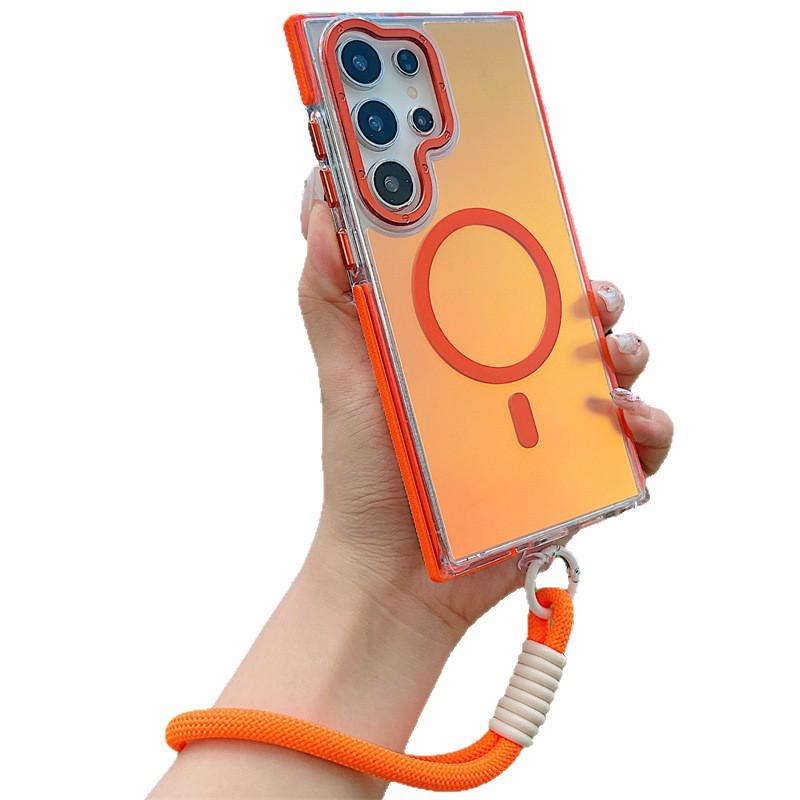 Color-Changing Dragon Magnetic Phone Case for Samsung S26, A57, A35, with Lanyard