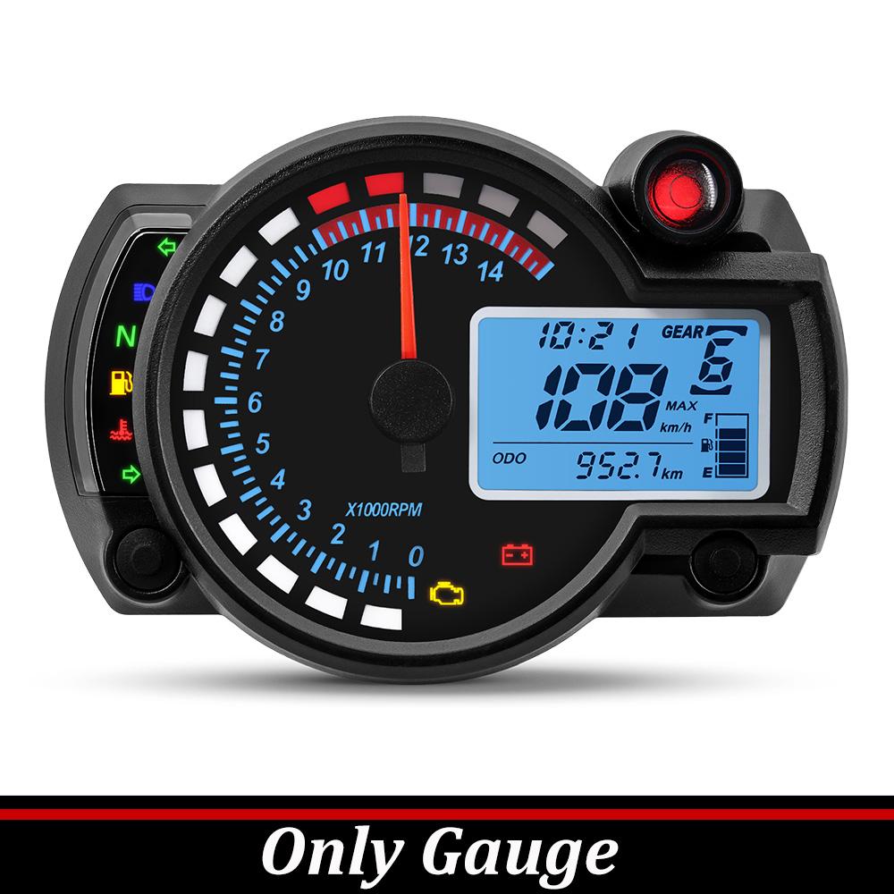 12V Universal 7 Color Backlight Motorcycle Speedometer Tachometer RPM Odometer Panel Dashboard for Honda Suzuki Yamaha Kawasaki