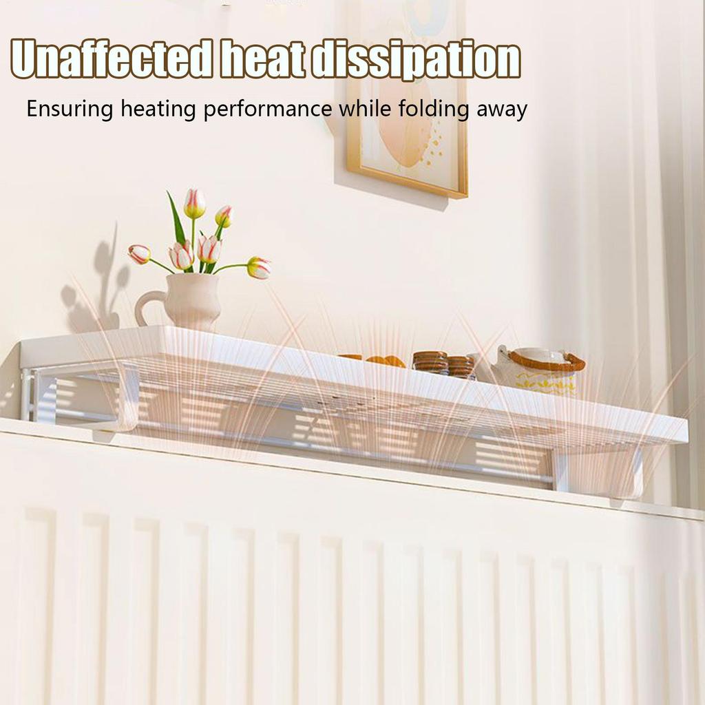 Radiator Cover Shelf Iron Storage Rack No Drilling Heat-resistant Radiator Top Cover For Hotel Dorm Bedroom Bathroom Kitchen