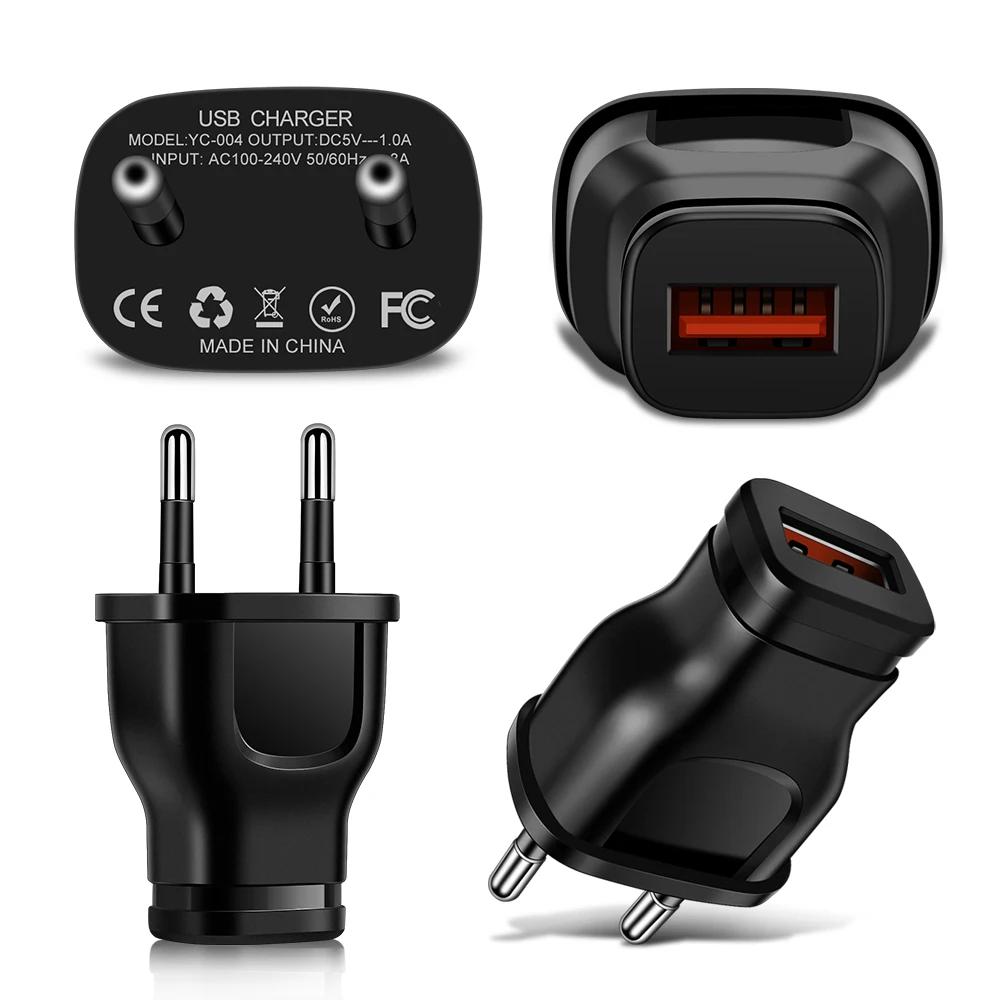 Wireless Charger USB Universal Adapter Power Supply 5V 1A ,AC/DC Charger Adapter Travel Wall Charge for Mobile Phone  EU US Plug