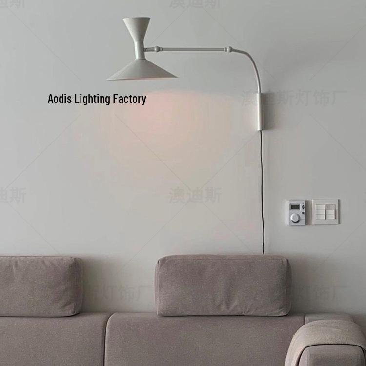 Nordic Nemo Italian Design Minimalist Swingable Rotating Wall Lamp with Speaker for Bedroom and Living Room.