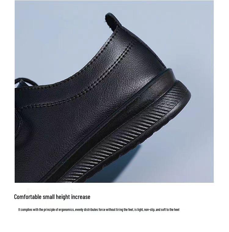 Women's Black Soft Leather Anti-Slip Loafers for Long Hours in Hotel Kitchens