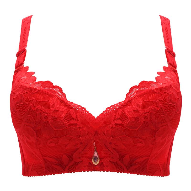 Sexy Bras for Women Lace Plus Size E Cup Thin Bra Adjustable Gather Steel Ring Sensual Lingerie Push Up Bra Fancy Underwear