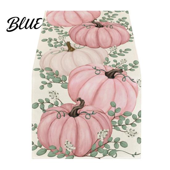 Kitchen Table Runner Print Seasonal Inch Pumpkin Runner 13x72 for Fall Maple Leaf Autumn Festive
