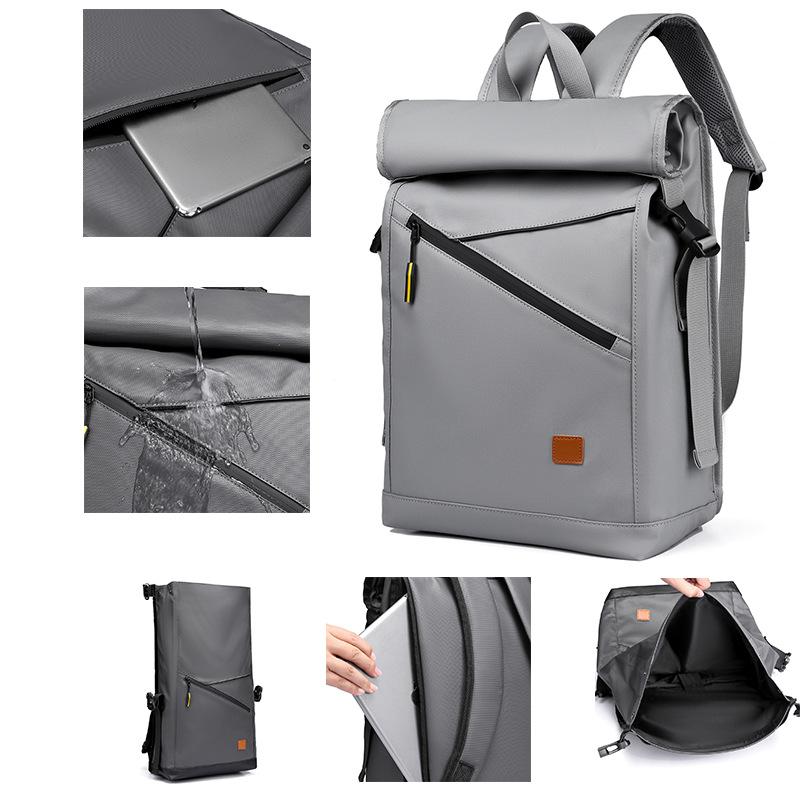 WEIXIER Spring New Fashion Men's Business Backpacks PU Waterproof Wear-resistant Large Capacity Rucksack Top Expandable Travel Computer Bag for Male