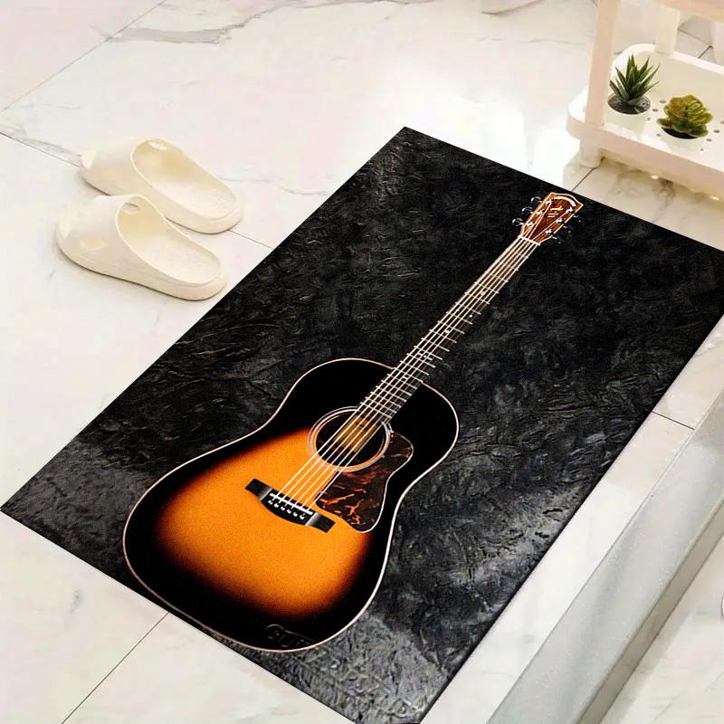 Fire Guitar Carpet Rug for Living Room Bedroom Home Sofa Decoration,Kids play Non-slip Floor Mat