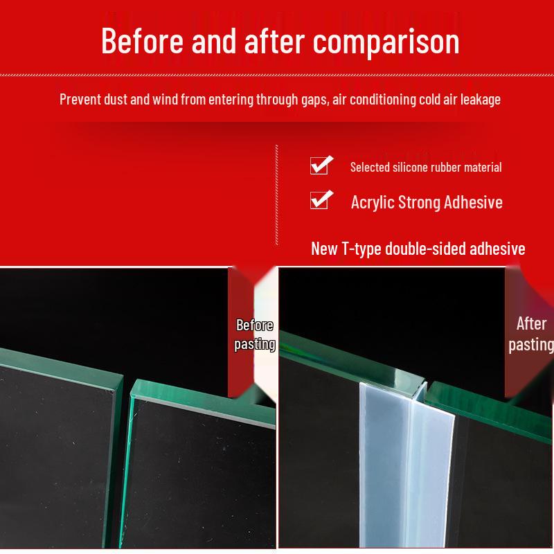 Yinuo Tech T-shaped Door Bottom Seal for Wood and Glass Doors