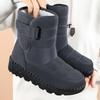 Damen Winter Fleece-gefütterte Baumwollstiefel - Übergröße, Leicht, Polyurethan, Warme Schneestiefel