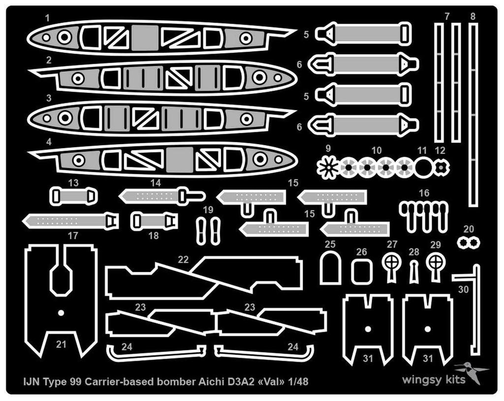 Wingzie Bausatz Japanischer Typ 99 Bomber Modell 22 Plastikmodell 1/48 Trägergestützt WNKD5-13 (Flugzeug)