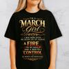 Birth Month Girl Shirt, Custom Month Birthday Shirt, I Was Born With A Fire In My Soul Tee, Funny Birthday Gift For Her