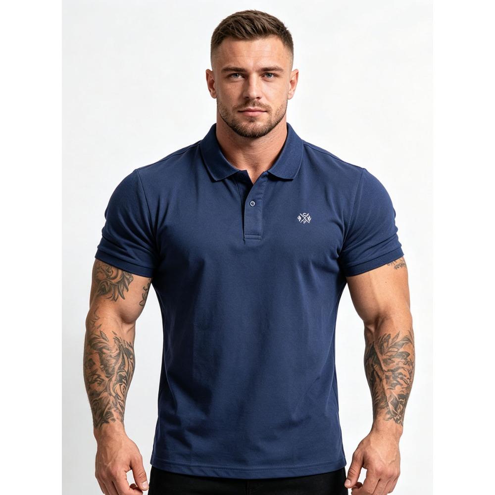Polo estiva da uomo a manica corta Marchio di abbigliamento Polo casual da uomo in puro cotone M-6XL