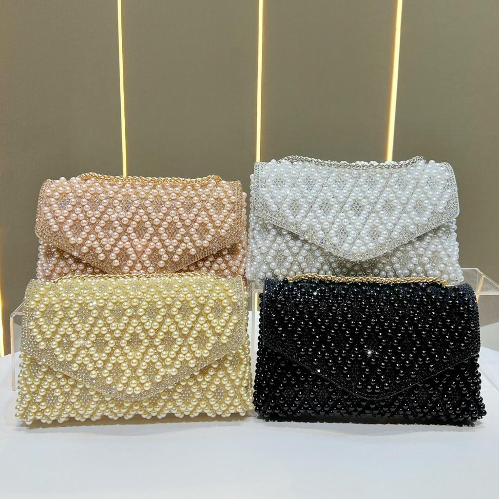 Pearl Underarm Bag - Banquet Water Droplet Chain Shoulder Bag - Evening Bag - Handbag