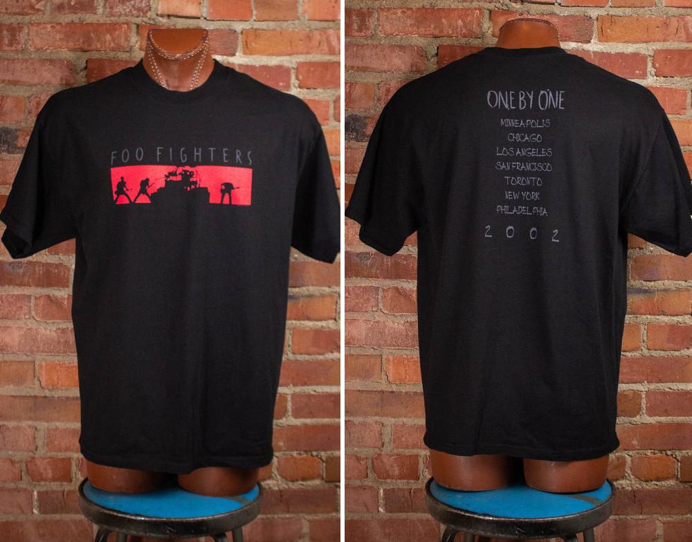 Vintage Foo Fighters One By One Concert T Shirt 2002 Black XL