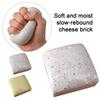 Simulation Cheese Brick Squeeze Toy Stress Relief Milk Cream Brick Sensory Toy Simulated Food Pinch Fidget Toy Decompression