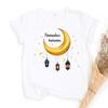 Eid Mubarak Tee Muslim Shirt Ramadan Gift Unisex Creative Top Casual Short Sleeve Crew Neck Unisex Tshirt Ramadan Mubarak Tops