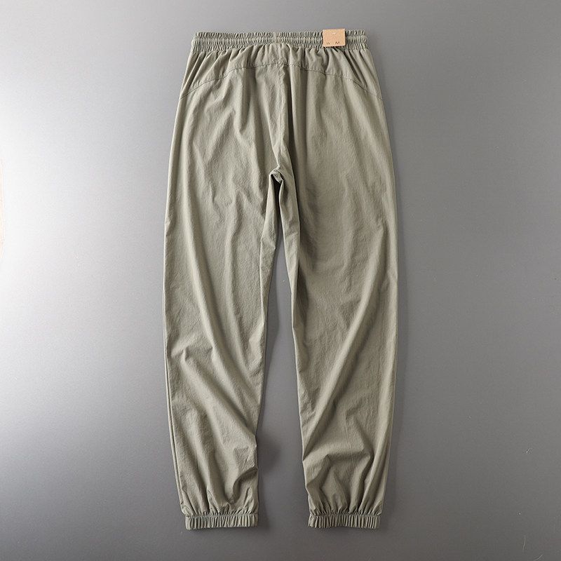 Export Tail Single Cut Label Men Ice Silk Sports Pants Summer Thin Quick-Drying Pants Export Original Single Men s Casual Pants Khaki M