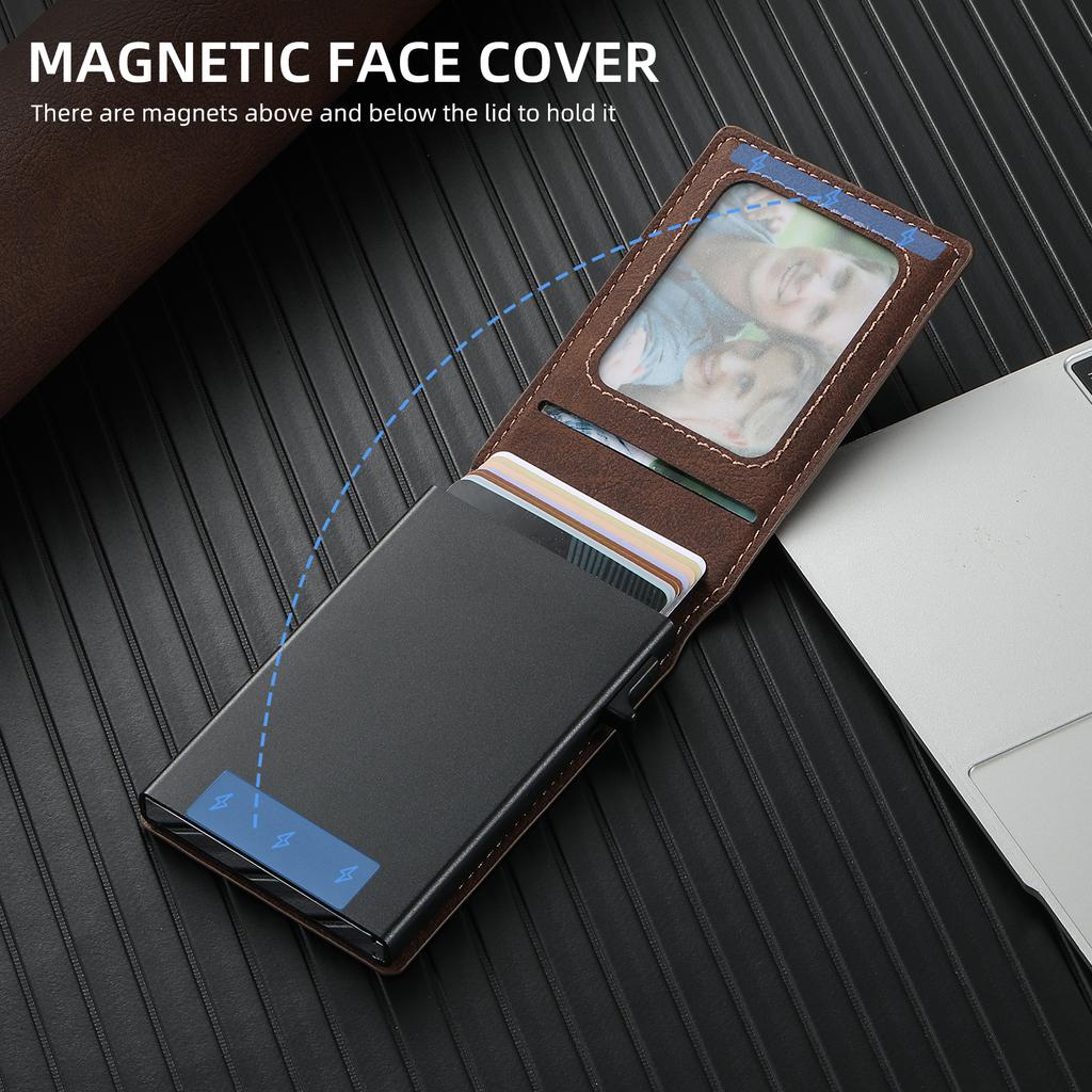 SUTENI H19 For Samsung Galaxy S24 Ultra Magnetic Case Card Holder Kickstand Litchi Texture Leather Back Cover