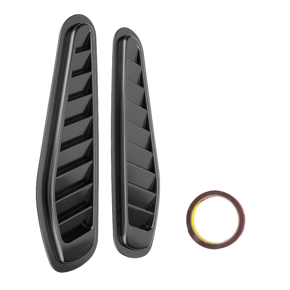 Car Air Flow Intake Hood Side Vent Decorative Cover UniversalBlack
