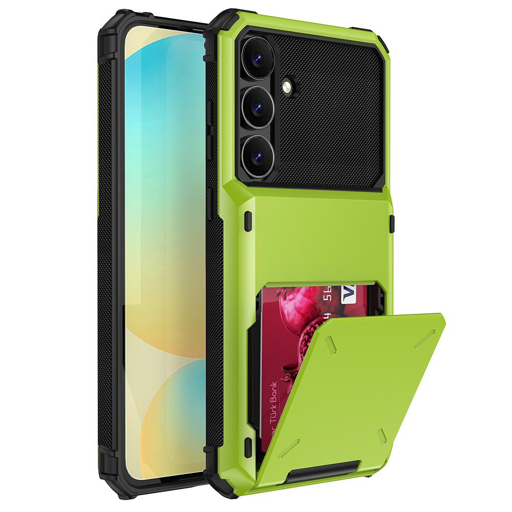 

For Samsung Galaxy S25 FE Case PC+TPU Dual Layer Back Phone Cover with Card Holder