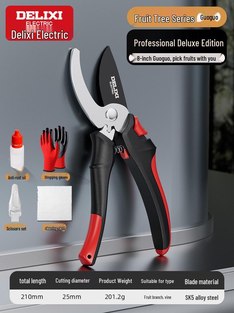 Delixi Electric Pruning Shears for Gardening, Branch Cutting, and Fruit Tree Pruning