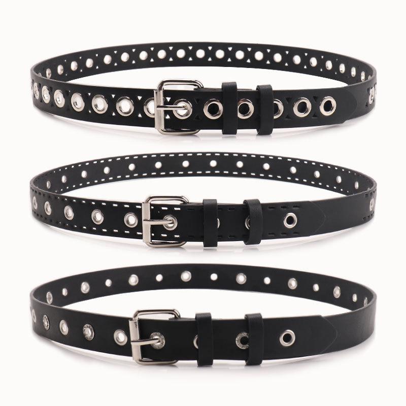 New Fashion Hollow Belt for Women Versatile Jeans Belt Trendy Hip-hop Style Male and Female Gay Belt