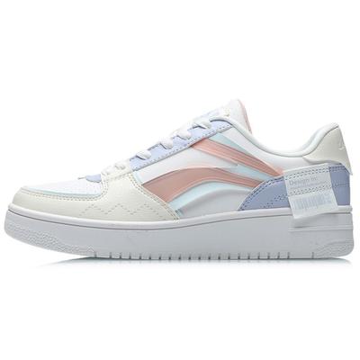 Non-Slip Wear-Resistant Lightweight Low-Top Skate Shoes Women Sneakers White Pink Purple AGCQ378-8