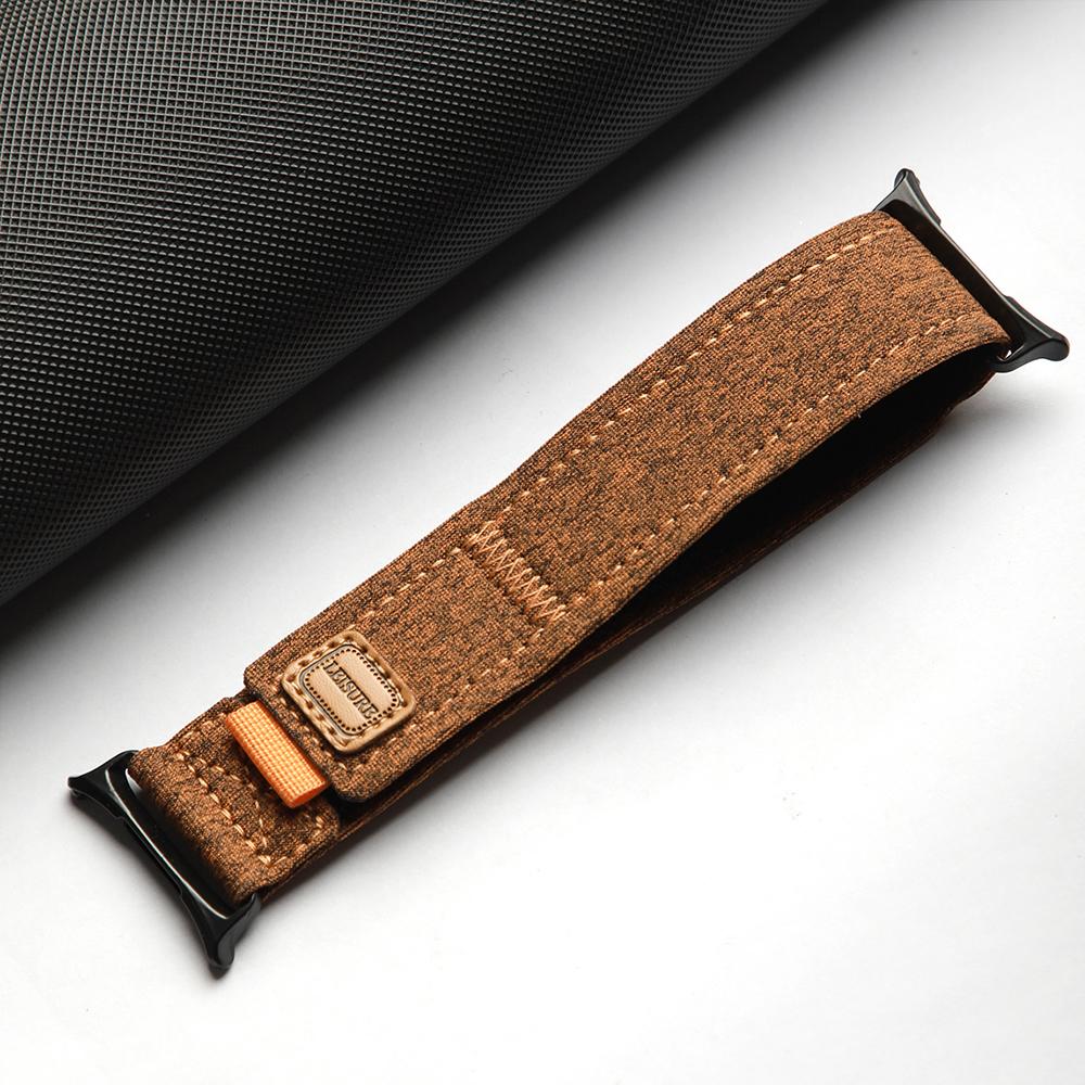 Canvas Nylonreim for Samsung Galaxy Watch 7 Ultra 47mm Unisex Pustende Løkkearmbånd for Galaxy Ultra Ingen Spalter Bøyd Endebånd