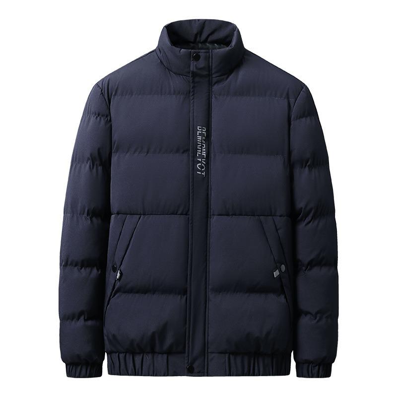 Casual New Autumn and Winter Warm Cotton-padded Jacket Loose Velvet Thickened Winter Trendy Cotton-padded Jacket Men