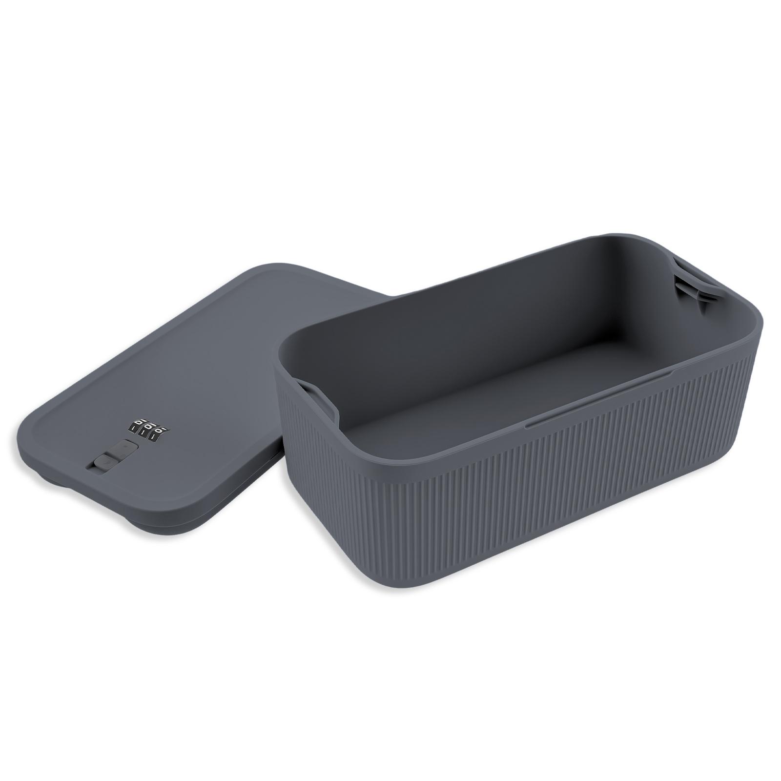 

Medication Password Locking Box Versatile Safe Small Lockable Storage Box for Home Office Travel Medicine and Food Organizer