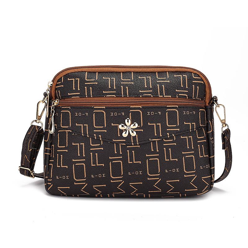 Small Bags  Old Fashioned Bags  New Large Capacity Women's Slanted Bag  Shoulder Bag  Six Layer Mobile Phone Bag