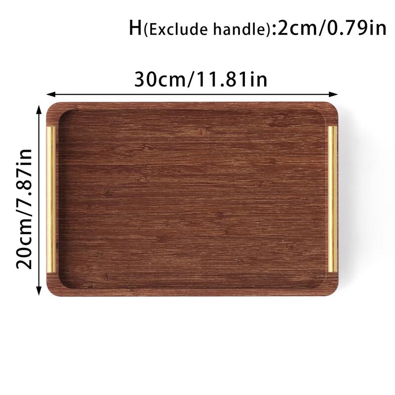 Elegant Bamboo Jewelry and Tea Cup Storage Tray