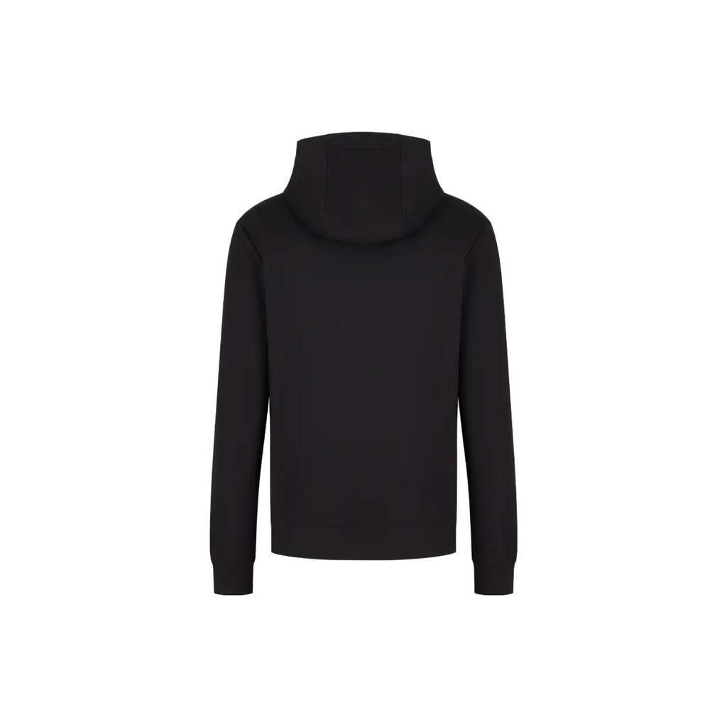 Emporio Armani EA7 Color Block Logo Print Casual Hoodie Men Hoodies Black 6RPM62-PJ05Z-1200
