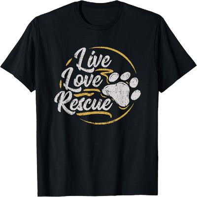 Vivre Aimer Sauver - Amoureux des Chiens Adopter un Chien Adoption T-Shirt T-Shirt pour Hommes Femmes Filles Enfants