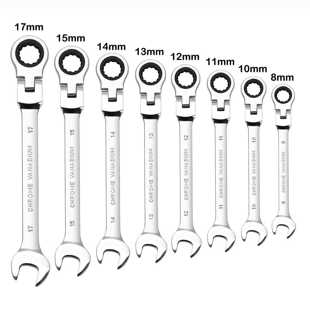 Dual Heads Ratcheting Combination Wrenches Quick Release Ratcheting Socket Spanner
