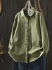 Women's Artistic Solid Purple Cotton Shirt - Spring 2026 Collection