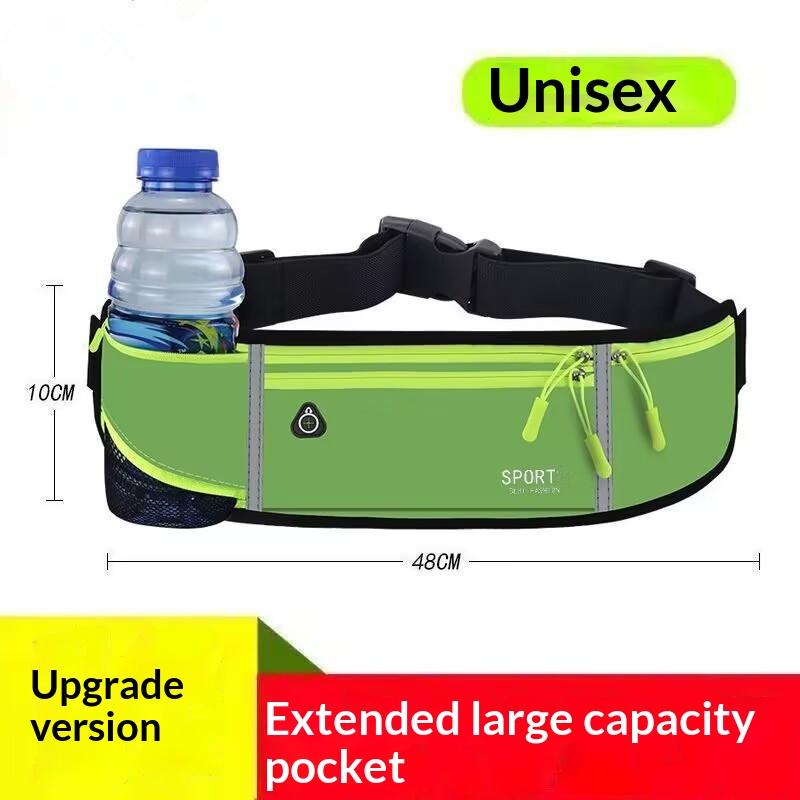 Slim Reflective Waterproof Sports Waist Bag With Headphone Hole Lightweight Portable Design Ideal For Running & Outdoor Sports
