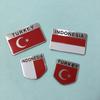 Turkish Flag Car Sticker, Indonesian National Logo Metal Sticker TURKEY Indonesian Car Decoration Aluminum