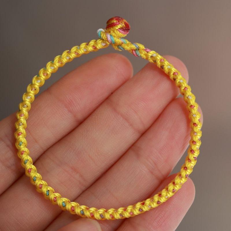 

Толстый Кои Может Быть Нитью Бусины Ремешок для переноски DIY Ручной работы Чешуя дракона Ремешок для переноски Парный Браслет для подруг Красочный Плетеный шнур 3mm golden yellow powder