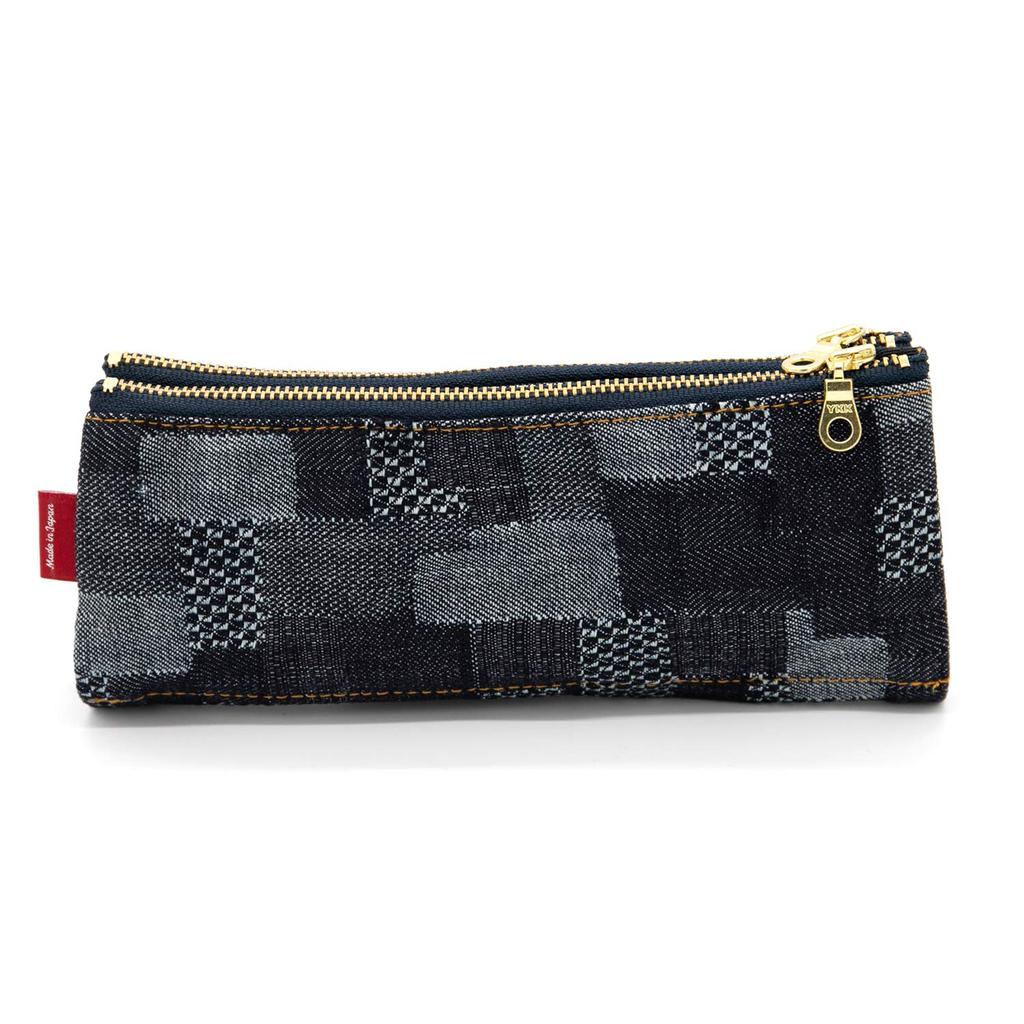 Luddite Bendy Pen Case Denim Patchwork LDD-BNPN-101