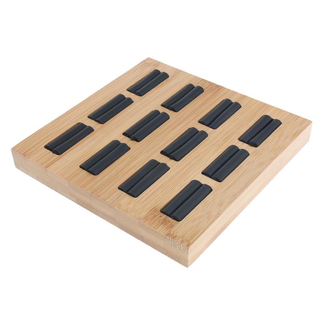 

Органайзер для колец из цельного дерева, коробка-поднос, держатель для сережек, чехол для хранения, черная кожа 160x160x20mm