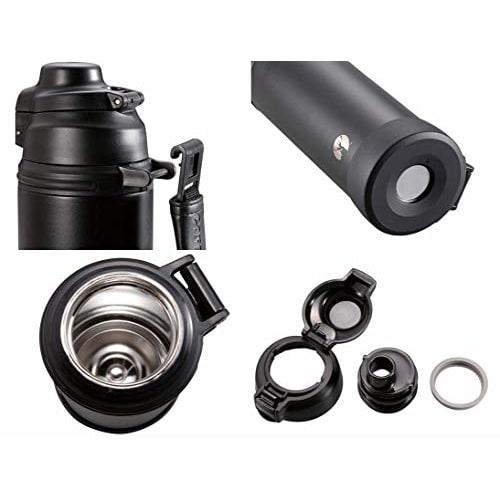 CAPTAIN STAG (CAPTAIN STAG) HD Direct Drink Bottle, 1L, Double Stainless Steel, Vacuum Insulated, Cold-Insulated, Sports Drink Compatible, with Belt,