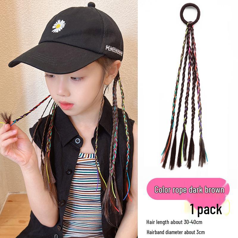 Children's Colorful Braided Hair Ties - Sweet & Cool Ponytail Accessories