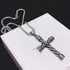 Necklace ins cold wind cross European and American personality hip hop pendant versatile temperament jewelry titanium steel pendant