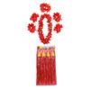 1 Set Hula Skirt High Elastic Eye-catching Plastic Fiber Hawaiian Hula Grass Skirt Set for Summer