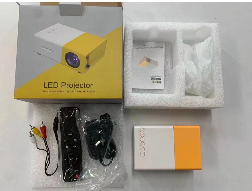 Portable YG300 Mini Projector with Wired Screen Mirroring