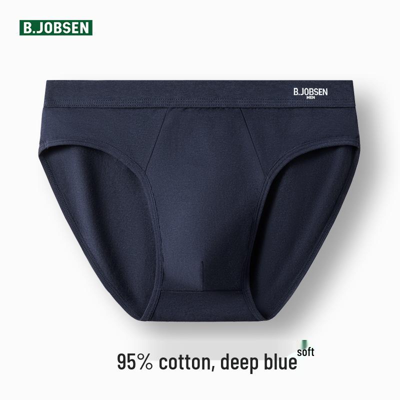 Men's Plus Size Loose Cotton Mid-Waist Briefs - Breathable Summer Triangle Underwear