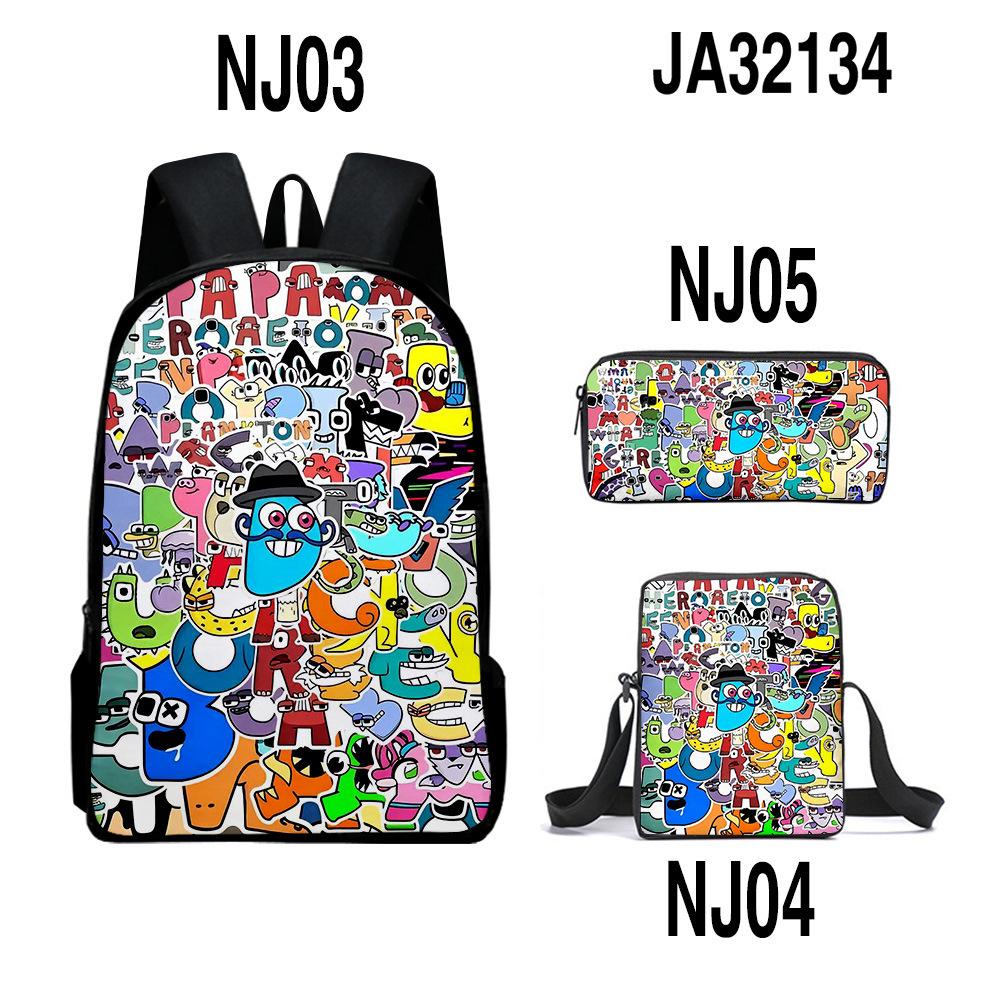 Game-accessoires Alphabet Lore rugzak Alphabet Legend rugzak schoudertas schoudertas etui rugzak driestuks set