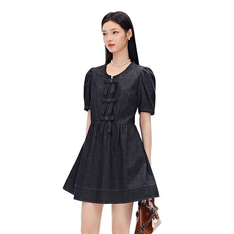 LEDIN Women's Denim Short Sleeve Dress