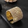 AB Rhinestone Open Bracelet Bridal Versatile Diamond Full Diamond Elastic Bracelet Jewelry